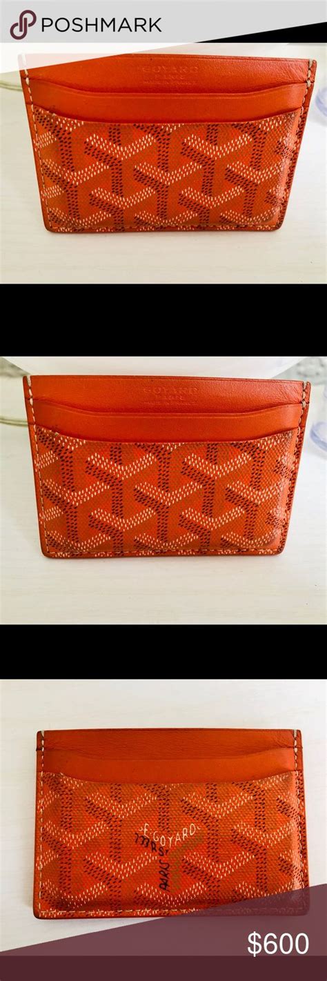 goyard card case orange|Goyard card case price.